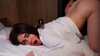 Natural Tits Bounce As He Fucks Me Hard In The Morning