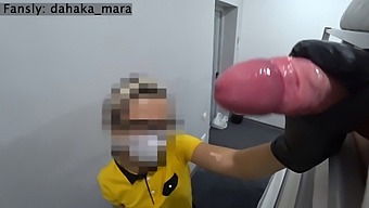 Asian Maid Witnesses Guest'S Solo Play In Hotel Room