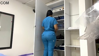 Overweight Latina Patient Anesthetized In Medical Office